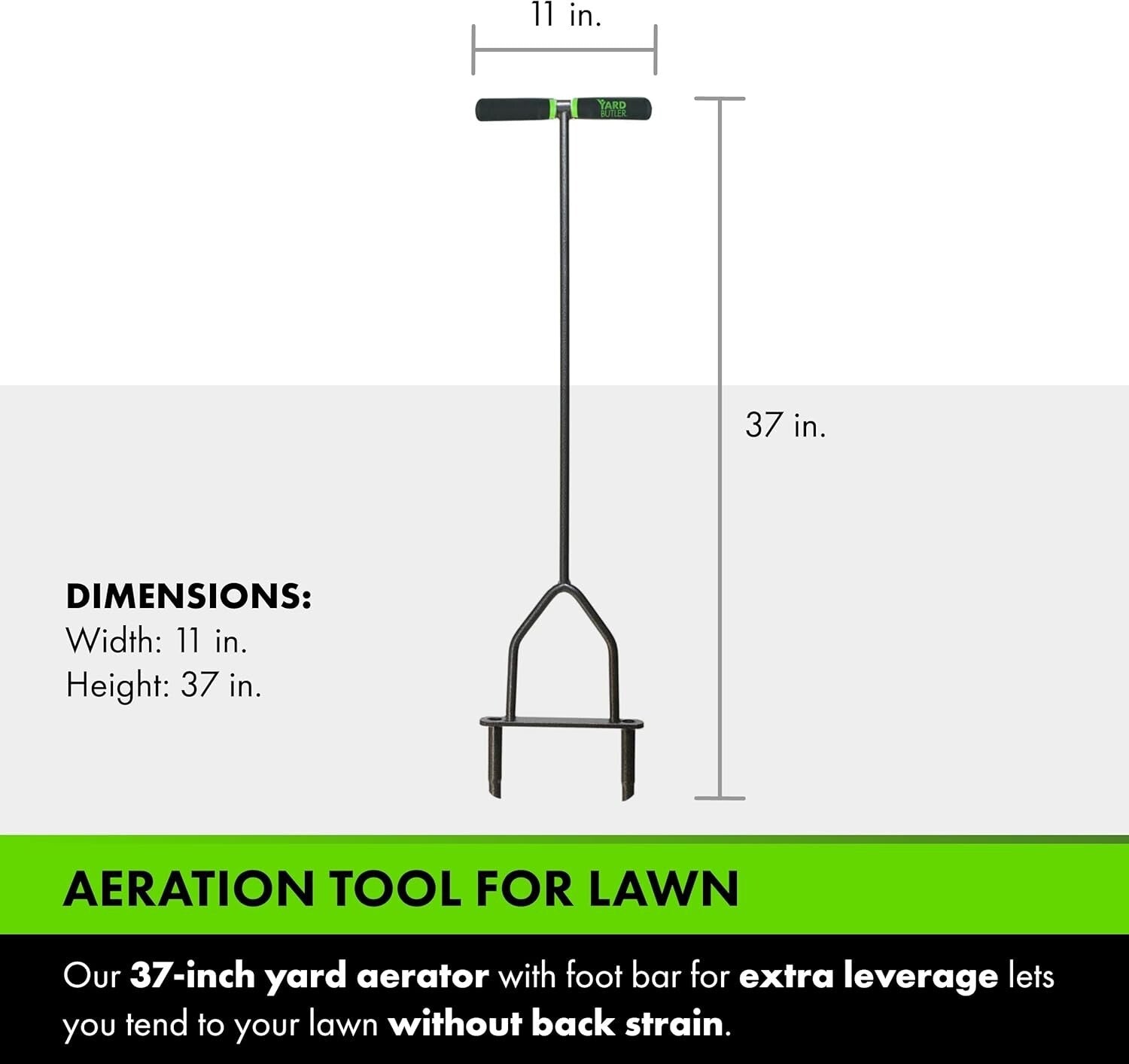 Eco-Friendly Manual Lawn Aerator for Compact Soil - Lifetime Guarantee Included