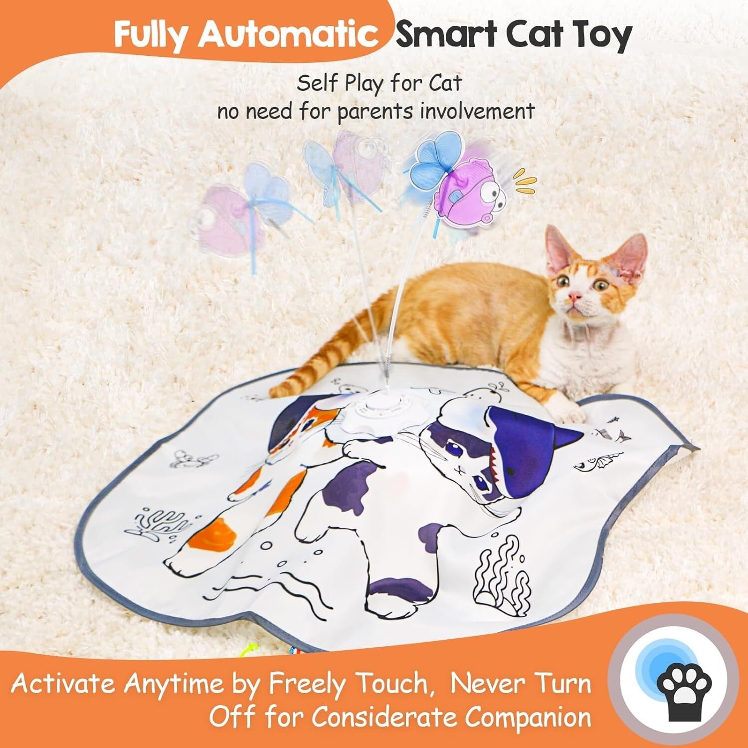 Exciting 5-in-1 Cat Toy with USB Rechargeable Features - Indoor Fun for All Cats