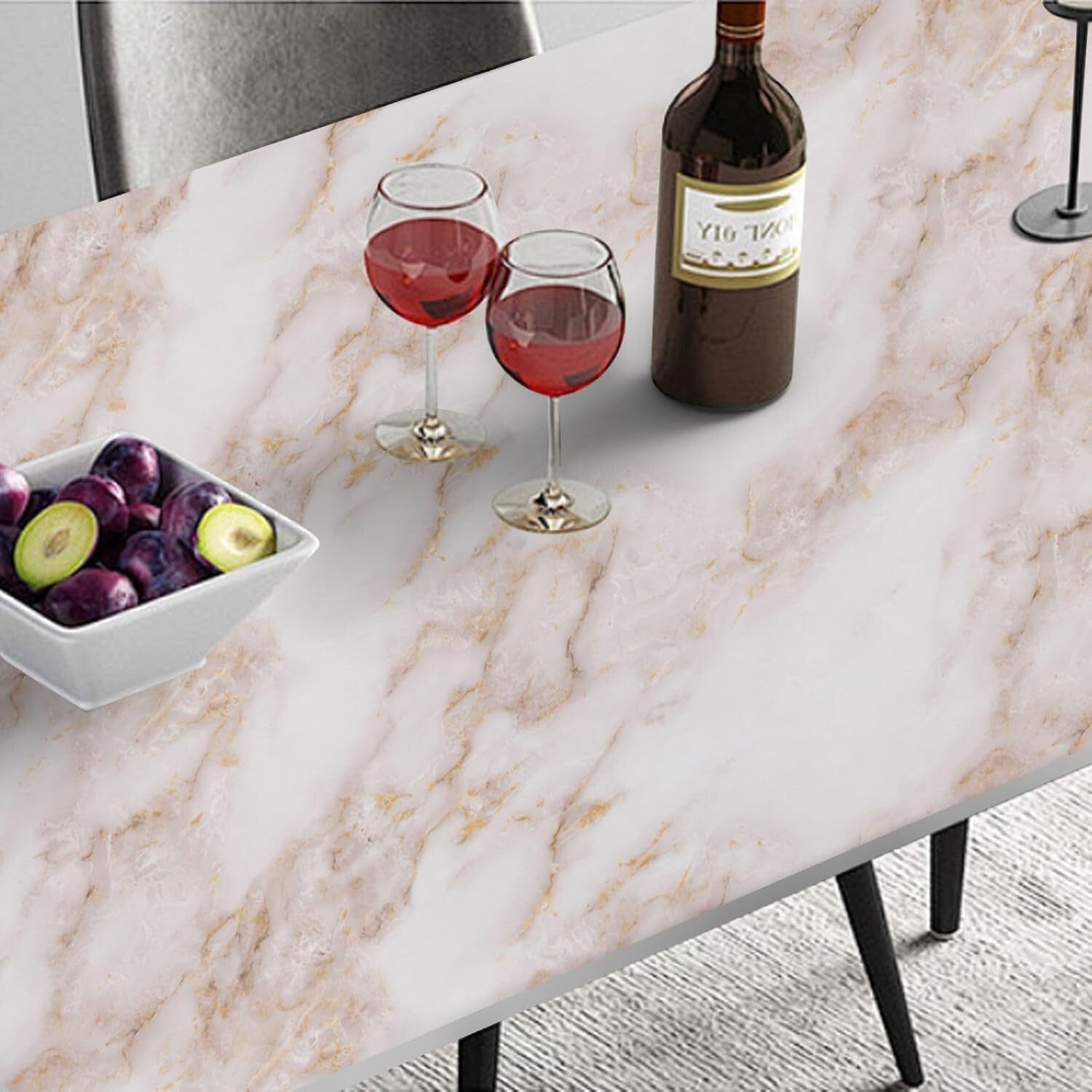 Self-Adhesive Gold Marble Peel and Stick Wallpaper for Elegant Countertops 23...