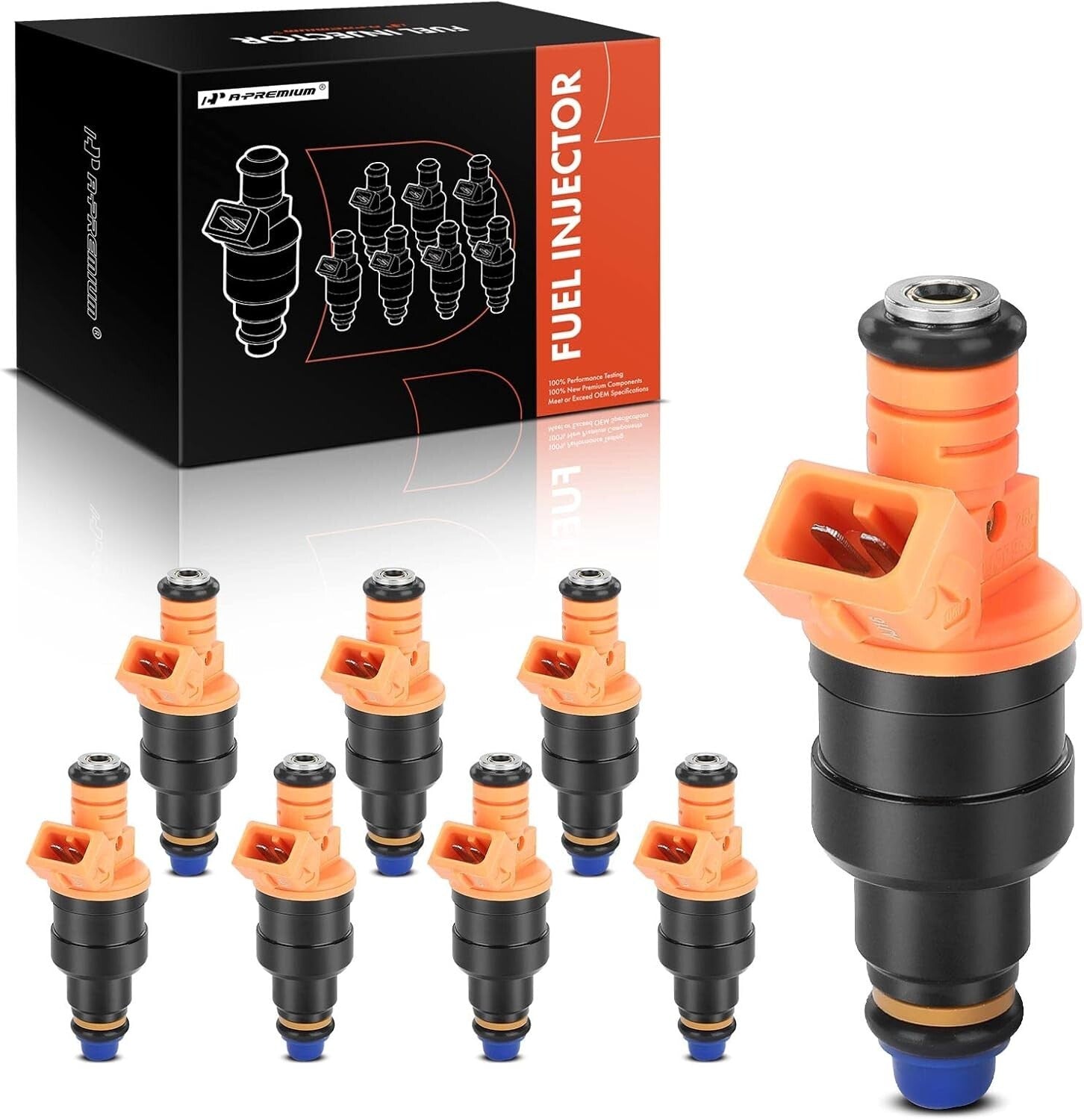 Set of 8 Fuel Injectors for Ford, Lincoln, Mercury - V8 Models Compatibility