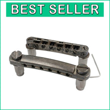 Load image into Gallery viewer, Tune-O-Matic Tailpiece &amp; Saddle Bridge Combo for LP/SG Electric Guitars - Relic