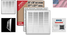 Load image into Gallery viewer, Durable 20"x20" HVAC Air Filter Grill with MERV 8 Filter – Easy Installation