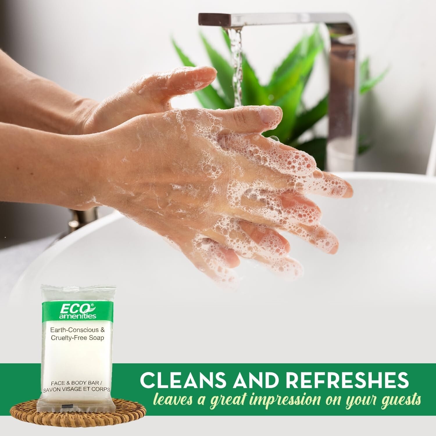 Eco-Friendly 0.5 oz Hotel Soap Bars - Individually Wrapped Bulk Soap Set