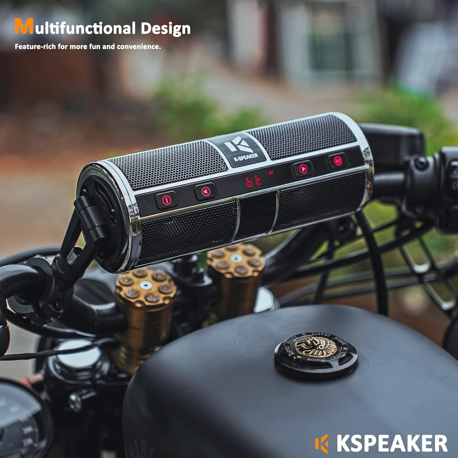 Premium Bluetooth Audio System with 3-Inch Speakers for Motorcycles & Scooters