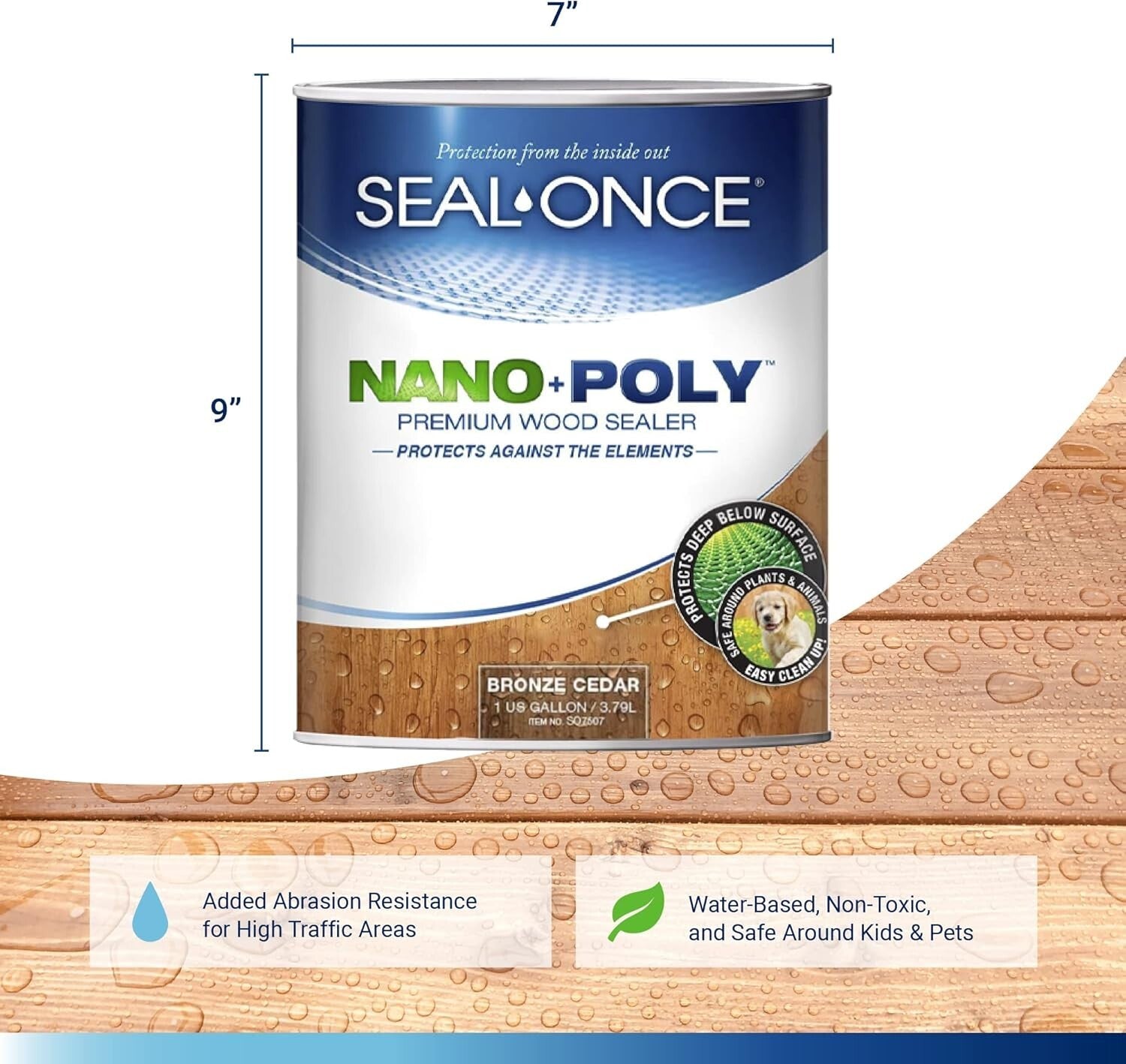 1 Gallon Premium Polyurethane Wood Sealer in Bronze Cedar - Gloss & Matte Finish