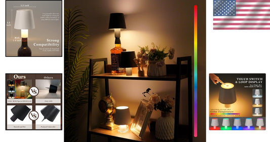 4-Pack Stylish Wireless Wine Bottle Lamps - Mood Lighting for Any Occasion