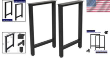 Load image into Gallery viewer, 28” Heavy Duty Iron Desk Legs - Modern Powder Coated Black for Easy Assembly
