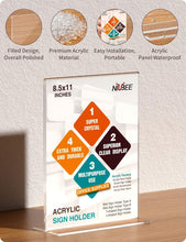Load image into Gallery viewer, Stylish 12 Pieces Double-Sided Acrylic Sign Holders for Tabletop Use - 8.5 x 11