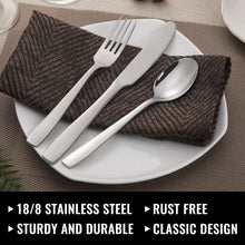 Load image into Gallery viewer, Complete 72-Piece Flatware Set for 12 - Dishwasher Safe &amp; Corrosion Resistant