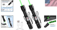 Load image into Gallery viewer, Long Range Green Beam Flashlights - 2 Pack with Starlight Patterns for Outdoors
