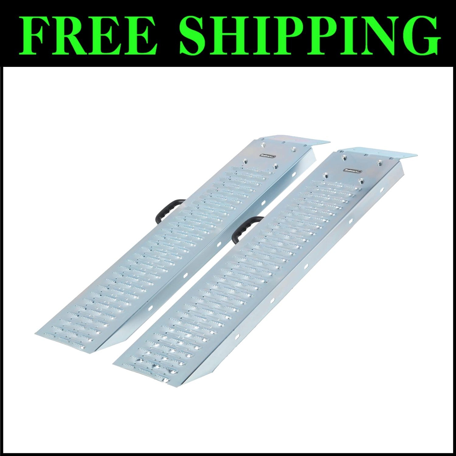 Set of 2 Steel Vehicle Loading Ramps - 1200 lbs Capacity for Pickup & Trailers