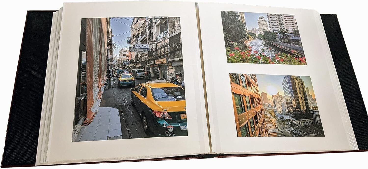 Elegant Vegan Leather Graduation Photo Album - 100 Pages & Self-Adhesive Sheets