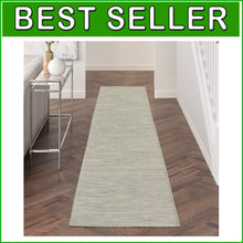 Load image into Gallery viewer, Versatile Light Grey 2'2" x 10' Area Rug - Ideal for Indoor and Outdoor Spaces