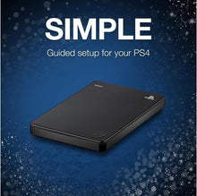 Load image into Gallery viewer, Compact 2TB Portable Hard Drive for PS4 - Store 100+ Games Effortlessly