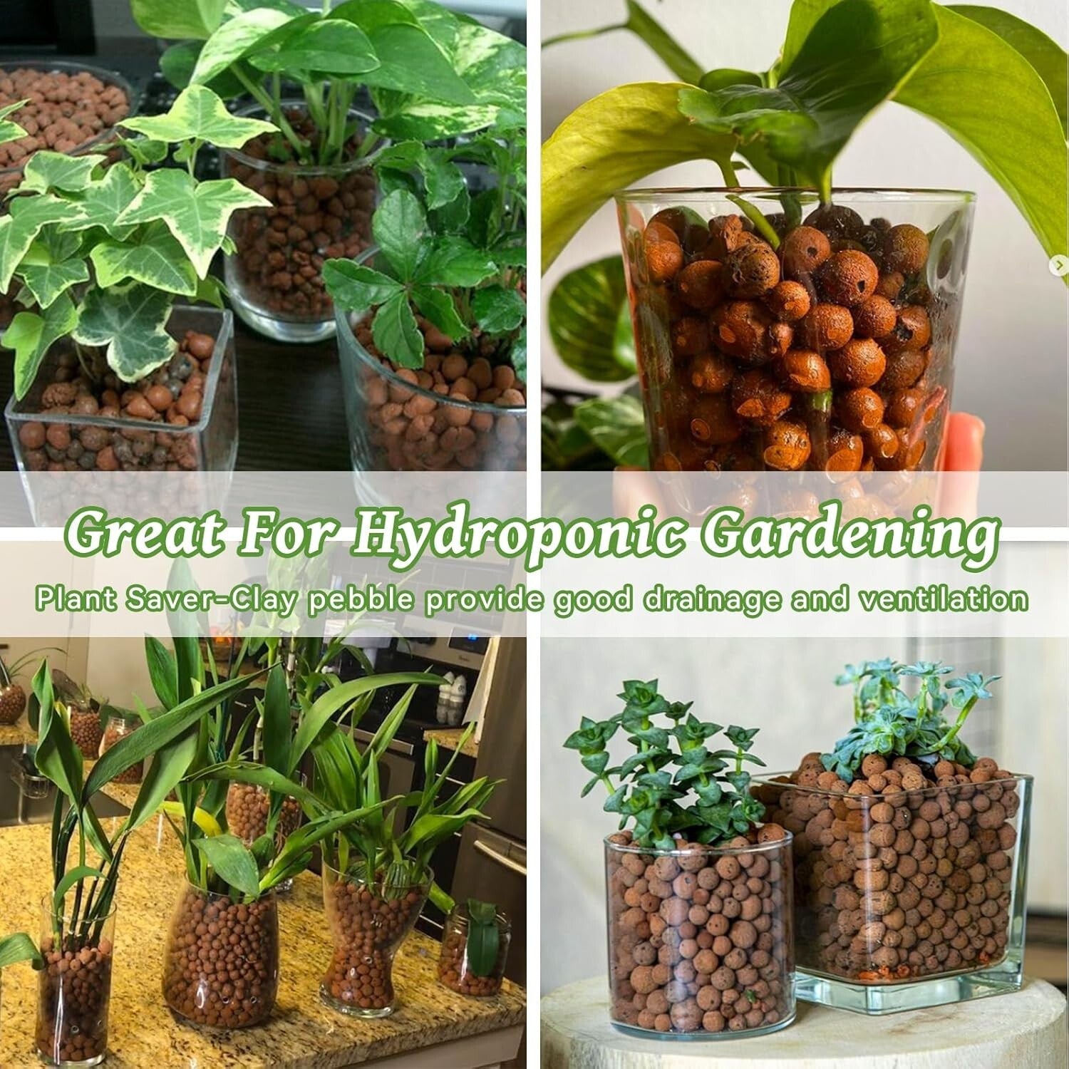 18 lbs Lightweight Organic Clay Pebbles - Ideal for Hydroponic Gardening