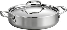 Load image into Gallery viewer, Versatile 3-Quart Stainless Steel Braiser with Lid - Oven-Safe &amp; Dishwasher-Safe