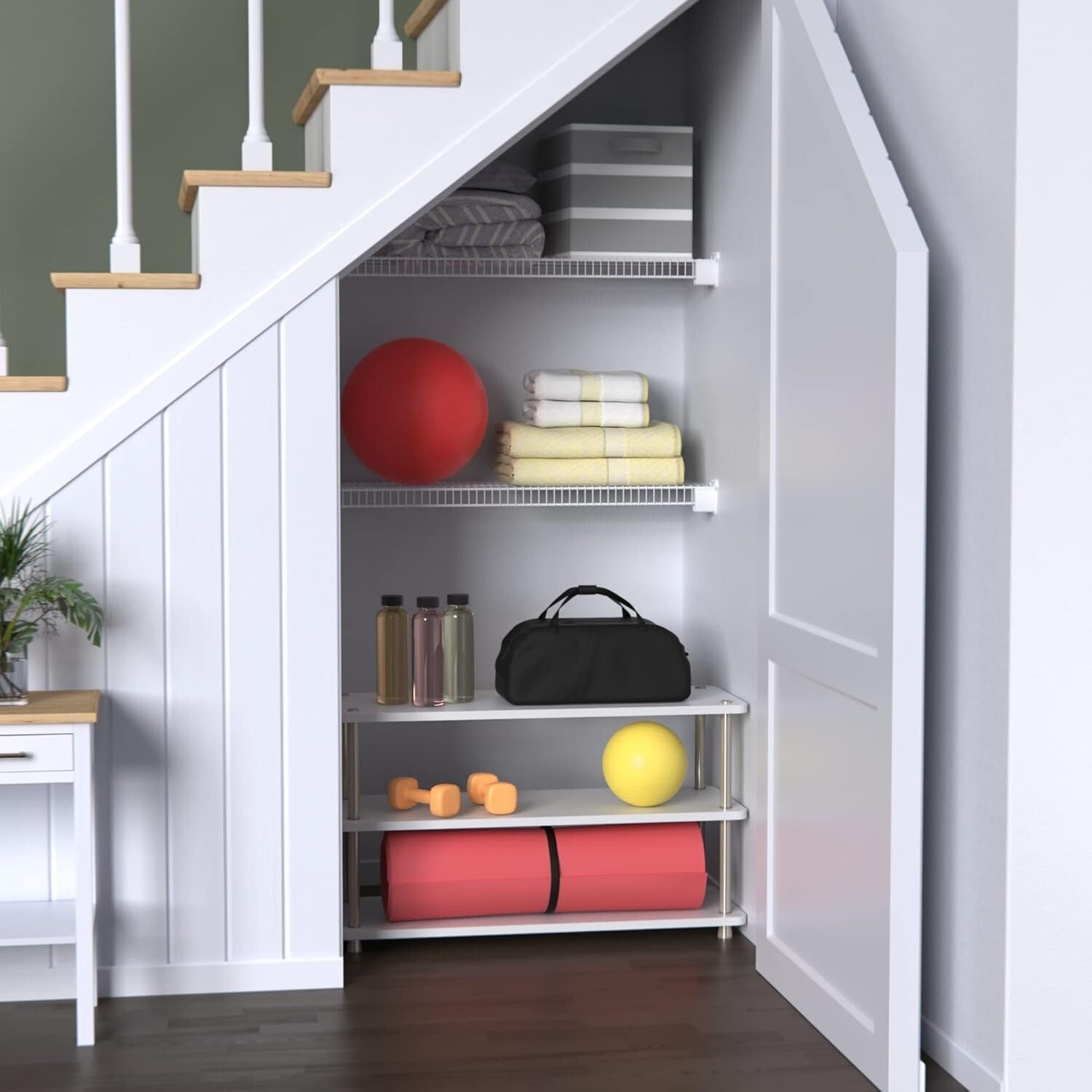 Chic 3-Tier Shelf Organizer for Shoes and Accessories in Elegant White Finish