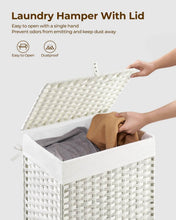 Load image into Gallery viewer, Moisture-Resistant 60L Rattan Laundry Basket with Lid &amp; 4 Bundle Essentials