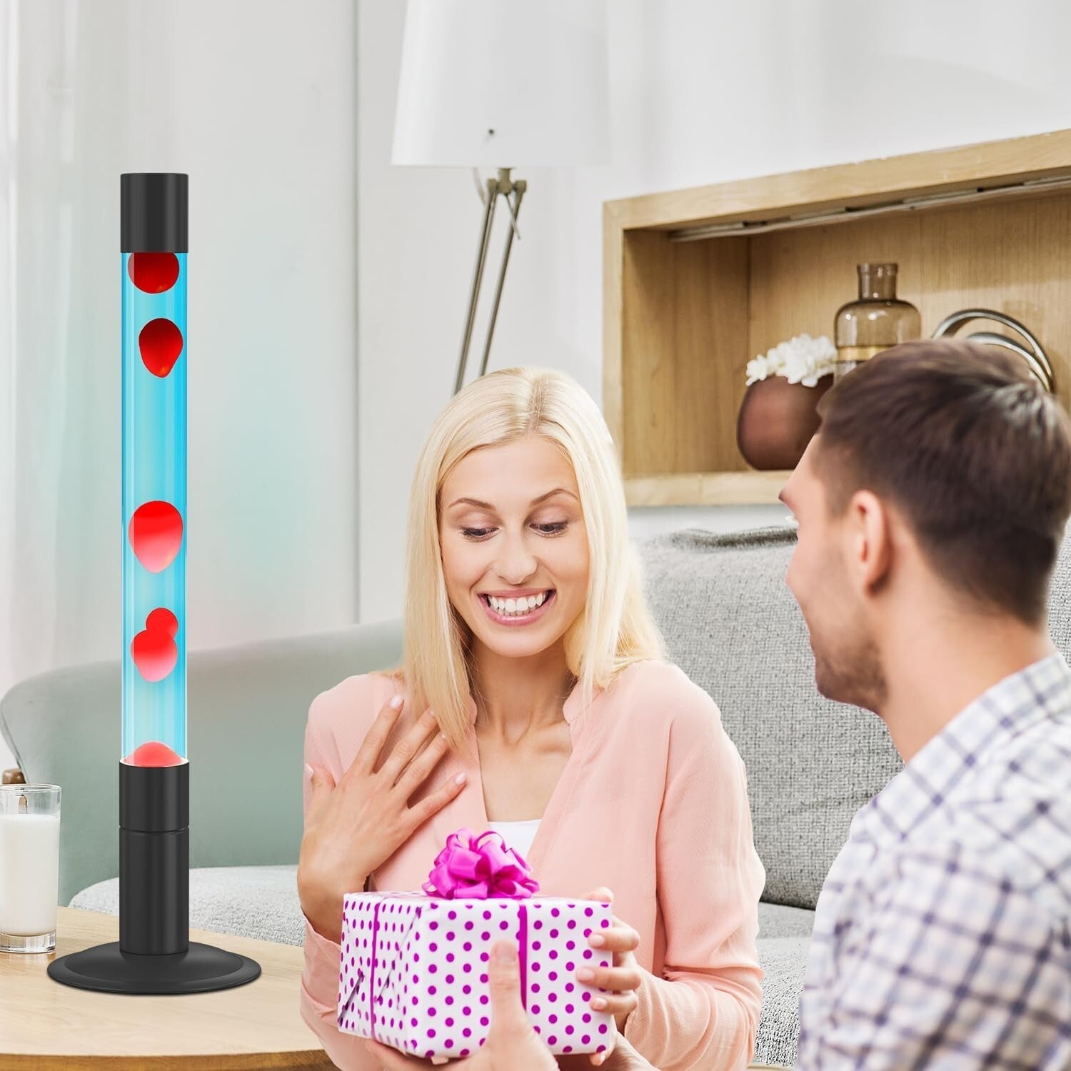 Dynamic 30-Inch Liquid Motion Lamp - Modern Mood Lighting for Cozy Spaces