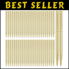 Load image into Gallery viewer, Durable Gold Metal Retractable Pens - Fine Ink 1mm - Ideal for Weddings &amp; Events