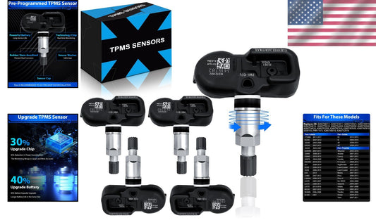 Durable Tire Pressure Sensors - Pre-Programmed for 2004-2016 Toyota & Lexus