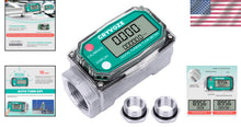 Load image into Gallery viewer, Compact 1 Inch Digital Flow Meter for Water, Diesel, Gas &amp; More - 3/4 Adapters