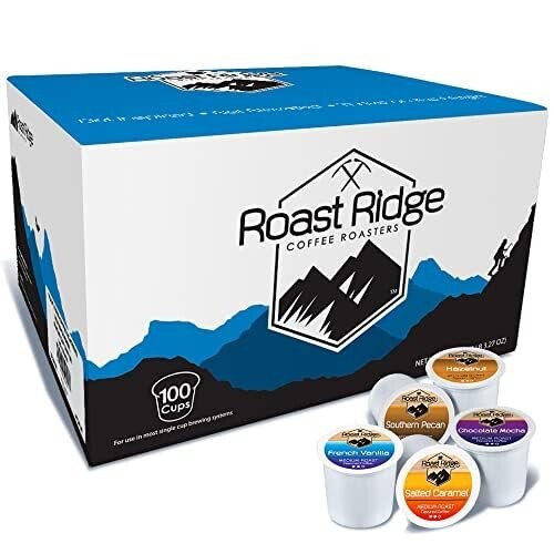 100 Count Single Serve Coffee Pods Variety Pack for Keurig - Premium Flavors