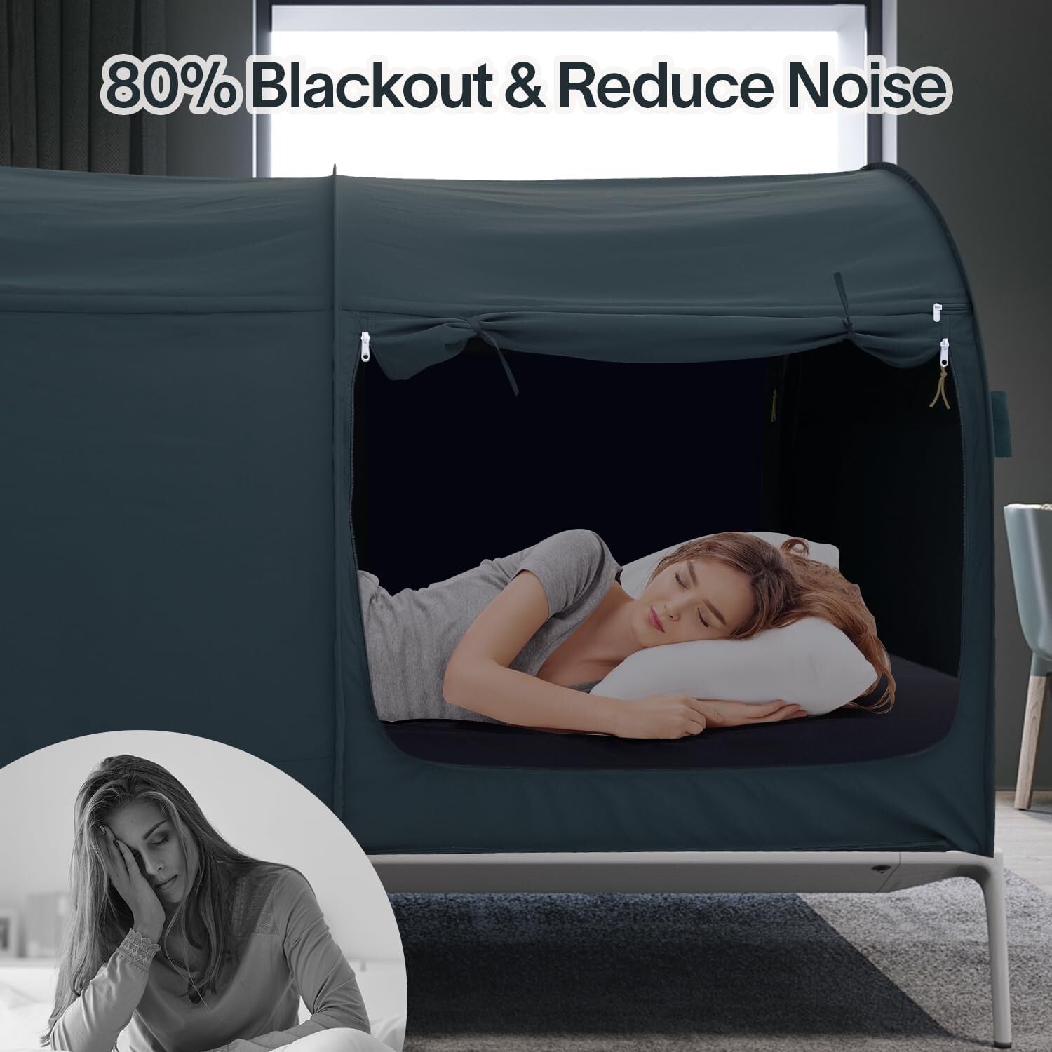Breathable Indoor Privacy Tent for Twin Beds - Cozy Sleep Space Anywhere