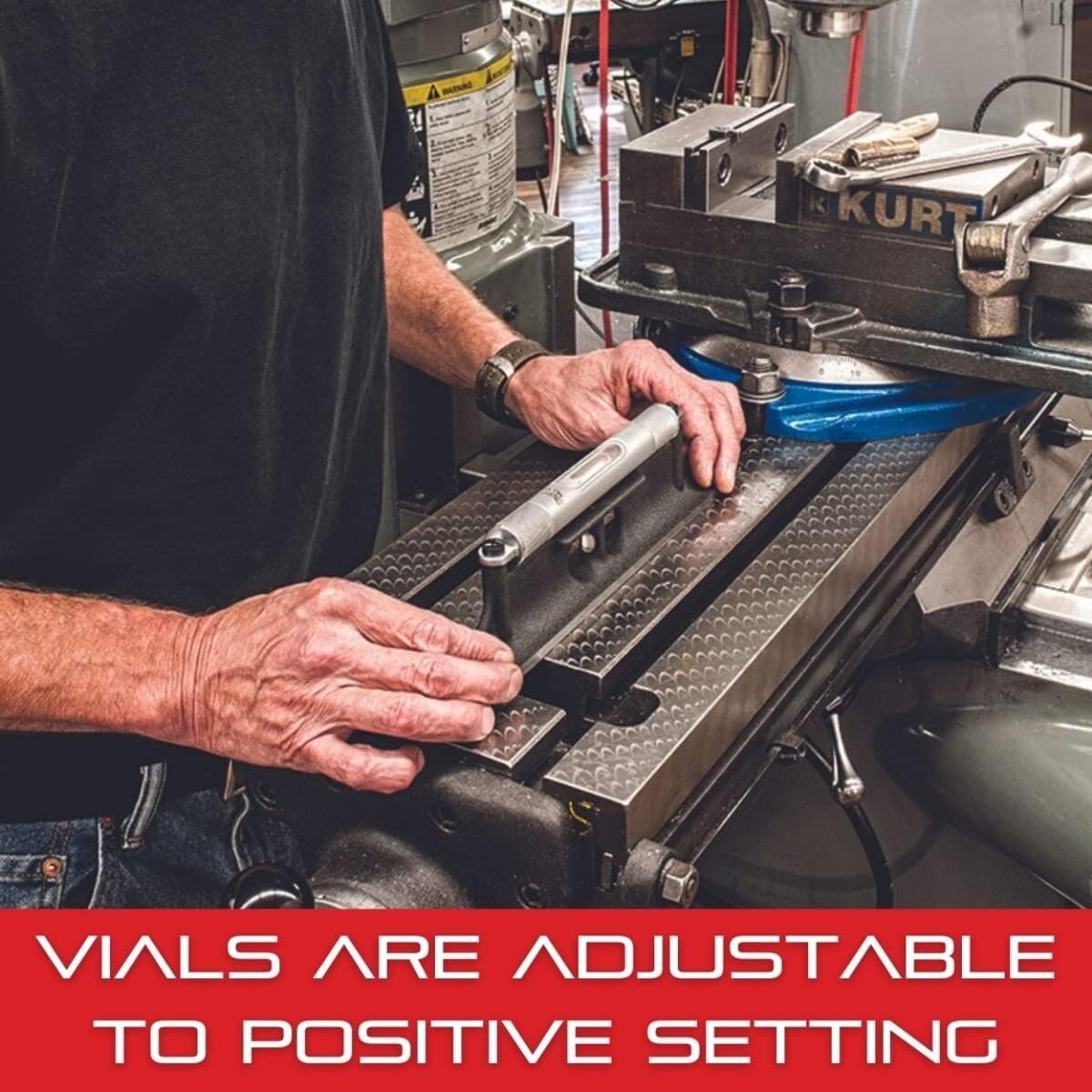 Hand-Powered 8-Inch Level with Ground Vial - Perfect for Precision in Any Trade