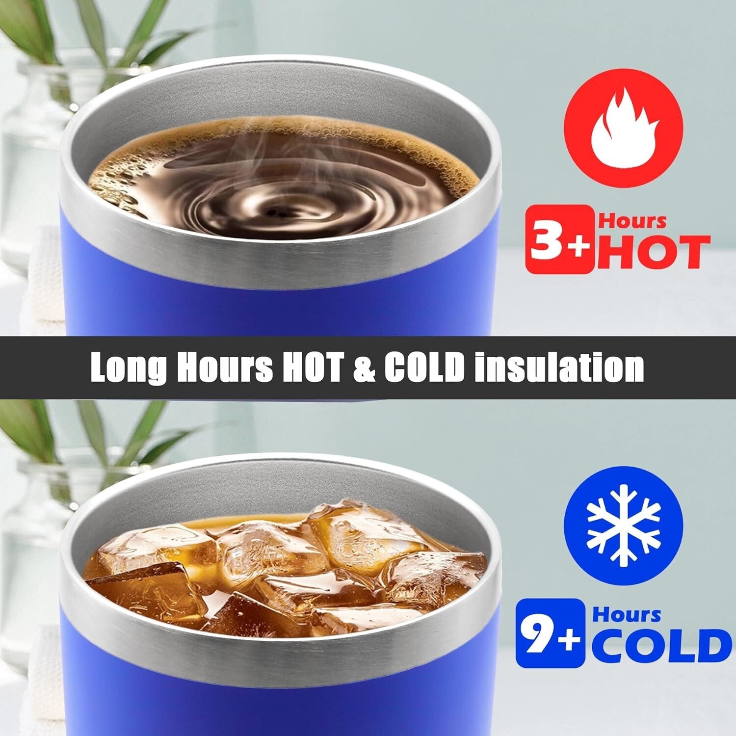 20 oz Vacuum Insulated Stainless Steel Travel Mugs - 8 Pack Leak Proof Cups