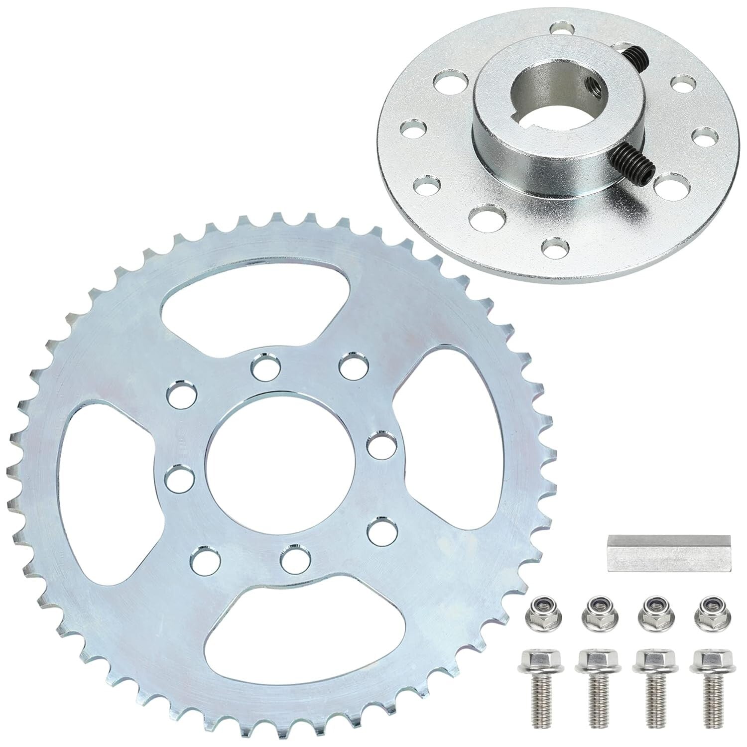 Durable 1" Bore Heavy Duty Sprocket Kit with 420 Chain for Drift Trikes & Karts