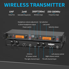 Load image into Gallery viewer, Professional UHF Wireless In-Ear Monitor System with 4 Bodypacks - 300 Ft Range