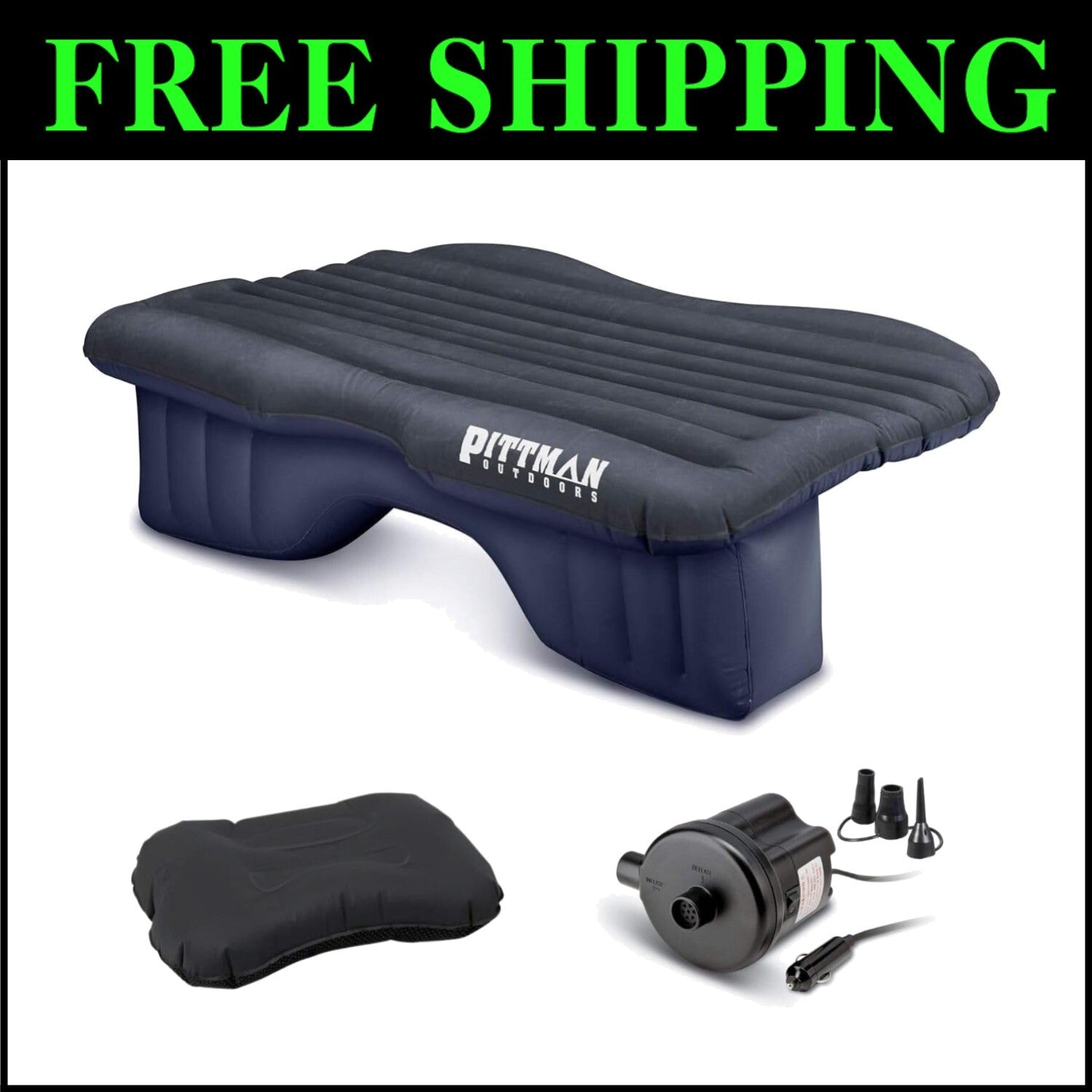 Comfortable Inflatable PVC Rear Seat Mattress - Fit for Jeeps & Mid-Size Cars