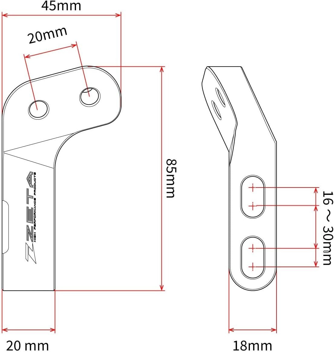 Silver Side Mount Hand Guard for Motorcycles - Compact & Lightweight Design