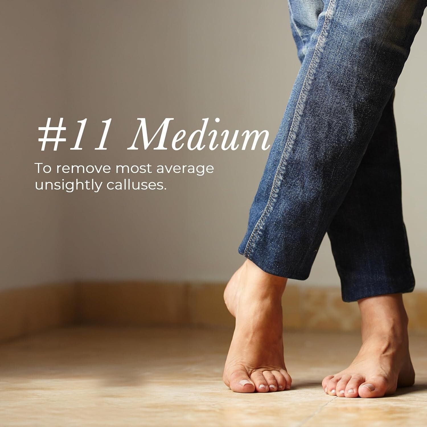 Luxury Diamond Foot Buffer - Medium Grit Rasp for Average Calluses & Maintenance