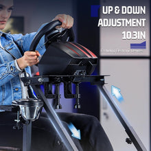 Load image into Gallery viewer, Adjustable Racing Steering Wheel Stand with Shifter Mount - Space-Saving Design
