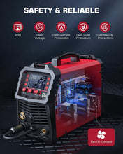 Load image into Gallery viewer, Versatile 6-in-1 MIG Welder - Gas/Gasless with Safety Features &amp; Digital Control