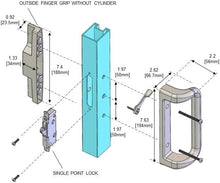 Load image into Gallery viewer, Stylish Beige Patio Door Handle Set with Durable Mortise Lock Mechanism