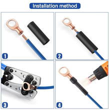 Load image into Gallery viewer, Reliable 100 Pack of 2 AWG Ring Terminals with Corrosion-Resistant Heat Shrink