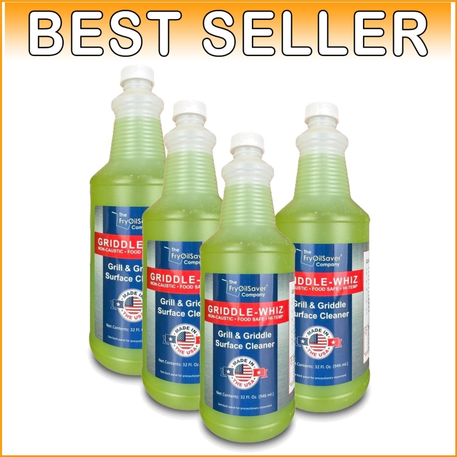 4-Pack Griddle-Whiz Grill Cleaner - Non-Toxic, Food-Safe, Heavy-Duty Performance