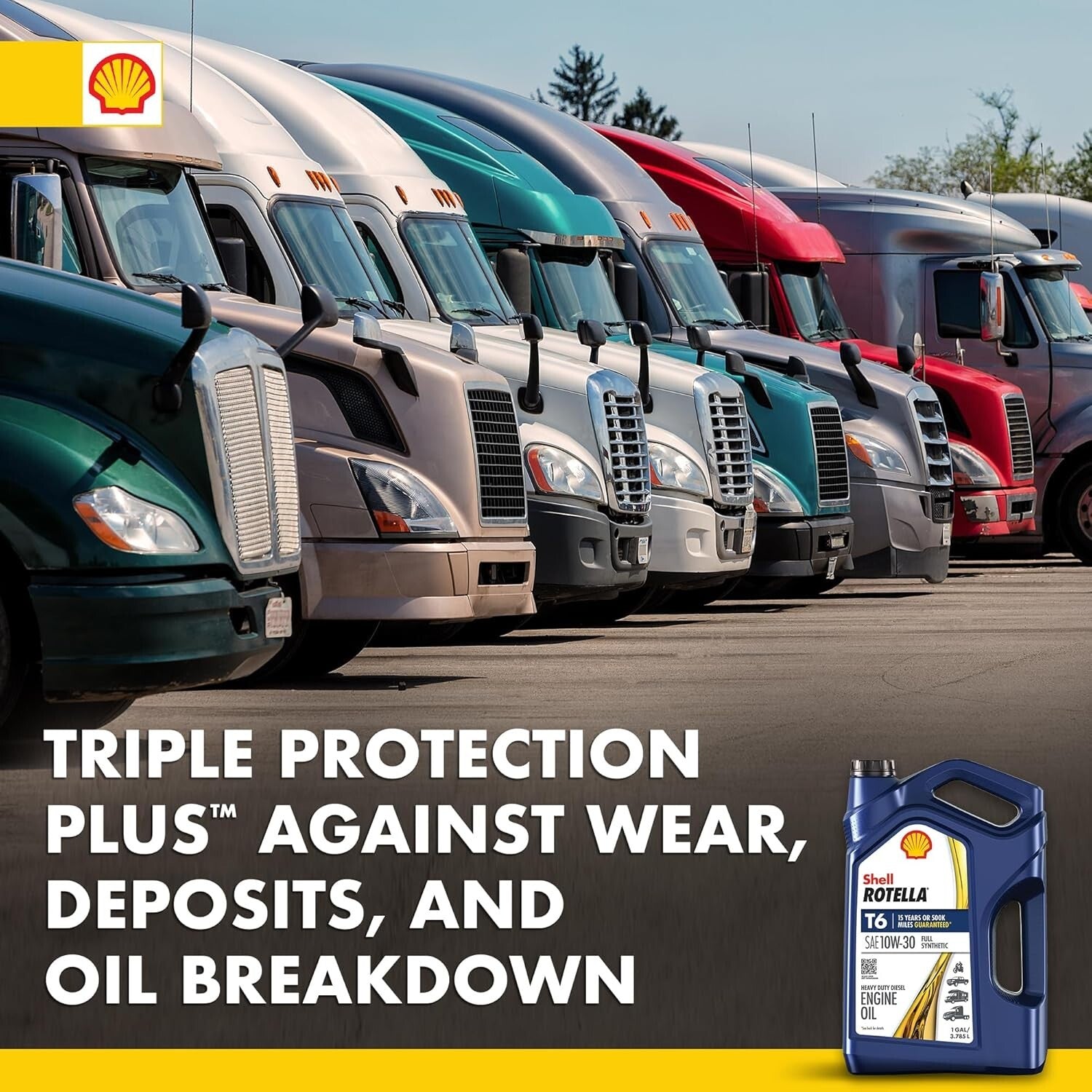 Efficient 10W-30 Full Synthetic Motor Oil with Triple Protection - 3 Gallon Set