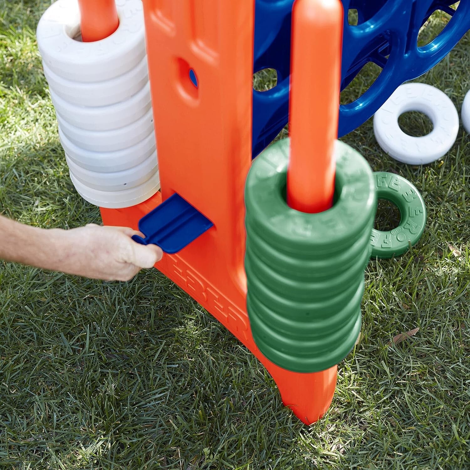 Extra-Large 4-to-Score Game - Durable Blue/Orange Outdoor/Indoor Fun