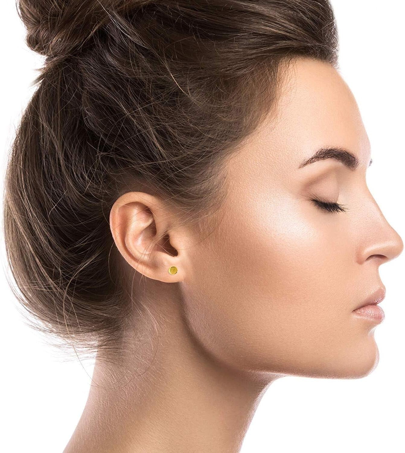 Elegant 14K Yellow Gold Screw Back Stud Earrings - Versatile Shapes & Styles