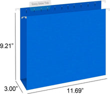 Load image into Gallery viewer, Heavy Duty Hanging File Folders - 60 Pack with 3-Inch Expansion &amp; Premium Hooks