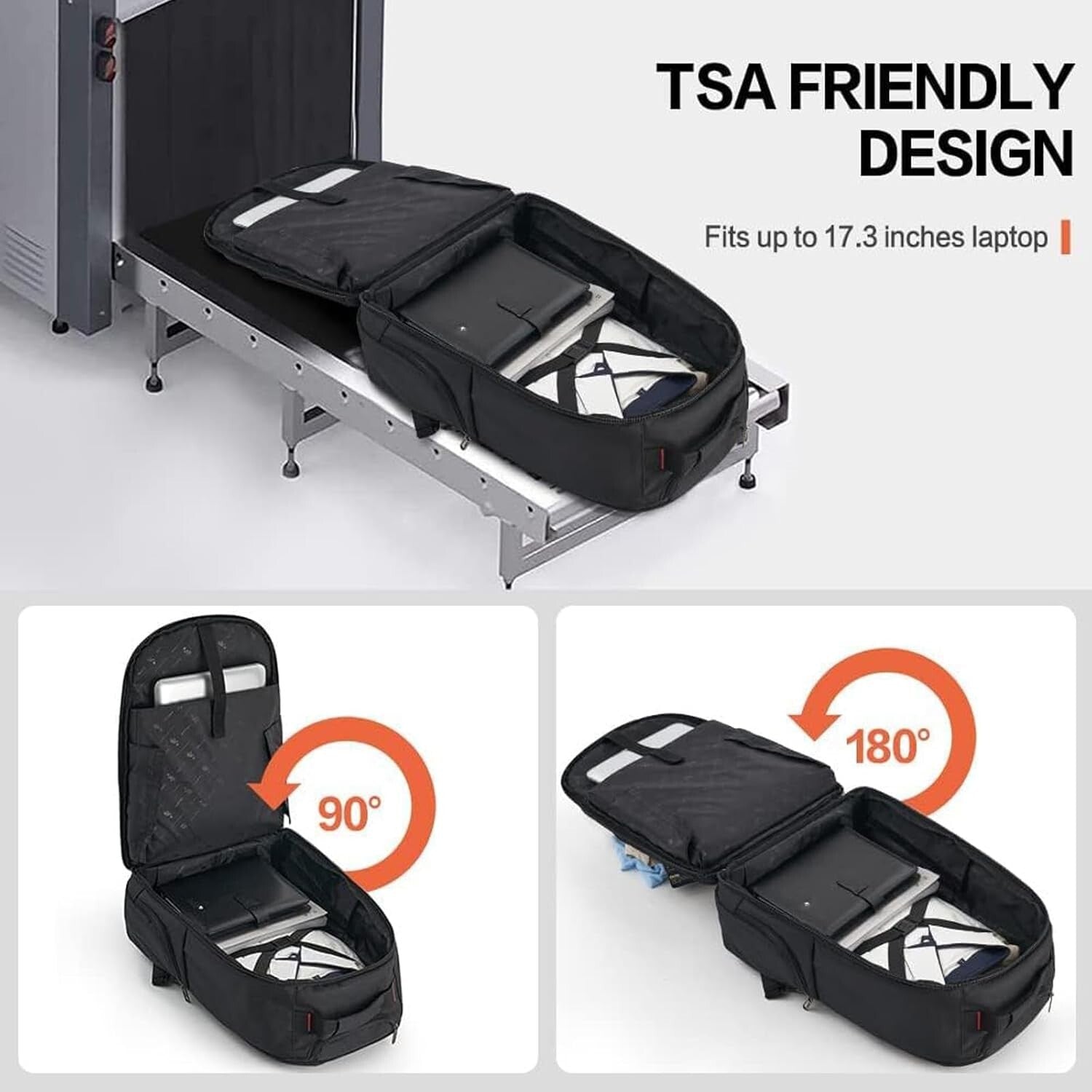 17.3-Inch Rolling Laptop Backpack with Wheels - Business Travel Convenience