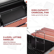 Load image into Gallery viewer, Heavy-Duty 30-Inch Charcoal Grill with Warming Rack &amp; Tool Holder for Outdoors