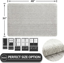 Load image into Gallery viewer, Modern 32"x40" Doormat - Absorbent, Non-Slip Grey Rug for High-Traffic Areas