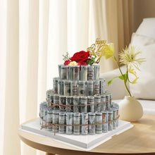 Load image into Gallery viewer, Premium Money Flower Cake GiftBox with Artificial Roses - 4 Tier Celebration