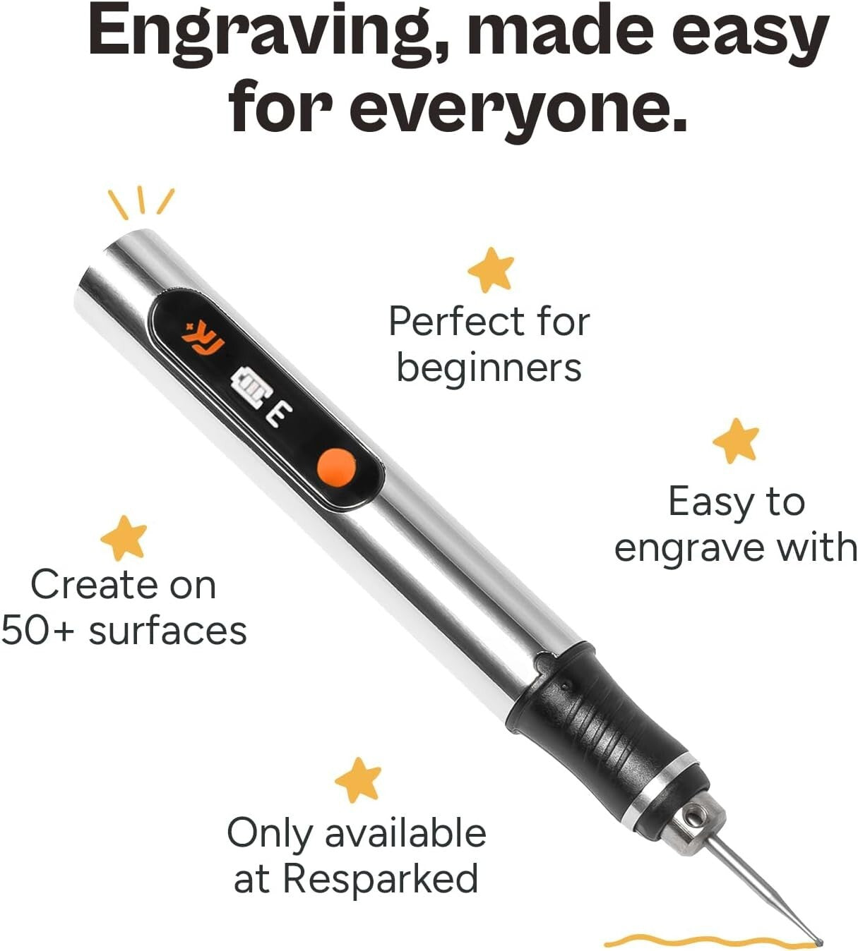 Ultimate Lightweight Engraving Pen - Rechargeable Cordless Tool for 50+ Surfaces