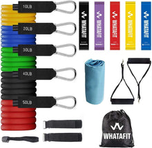 Load image into Gallery viewer, Adjustable Resistance Bands Set with Handles - 10-150 lbs Portable Gym Equipment